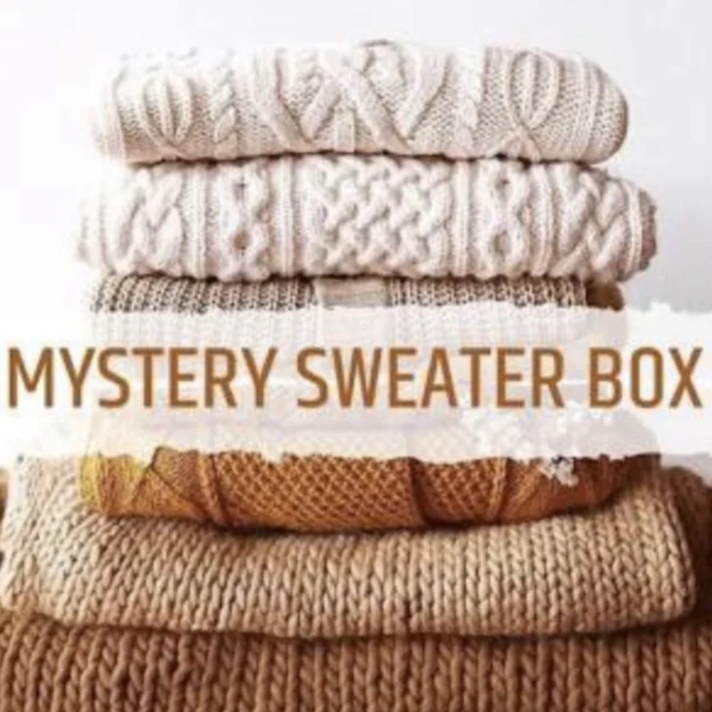 Women clothing 6 pieces Mystery sweater weather and accessories box